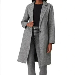 7 For All Mankind black, white, and grey Houndstooth Wool Coat in size xs